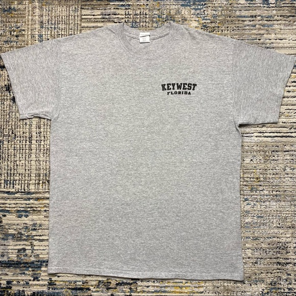 L Gray Gildan Key West Print Computer Solve Tshirt - Picture 3 of 5